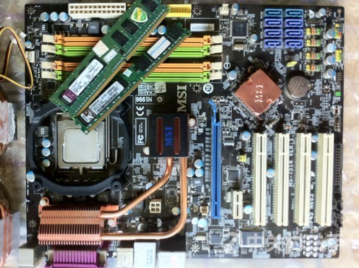 自用台式机主板CPU等配件 E8400 P45-组装电脑
